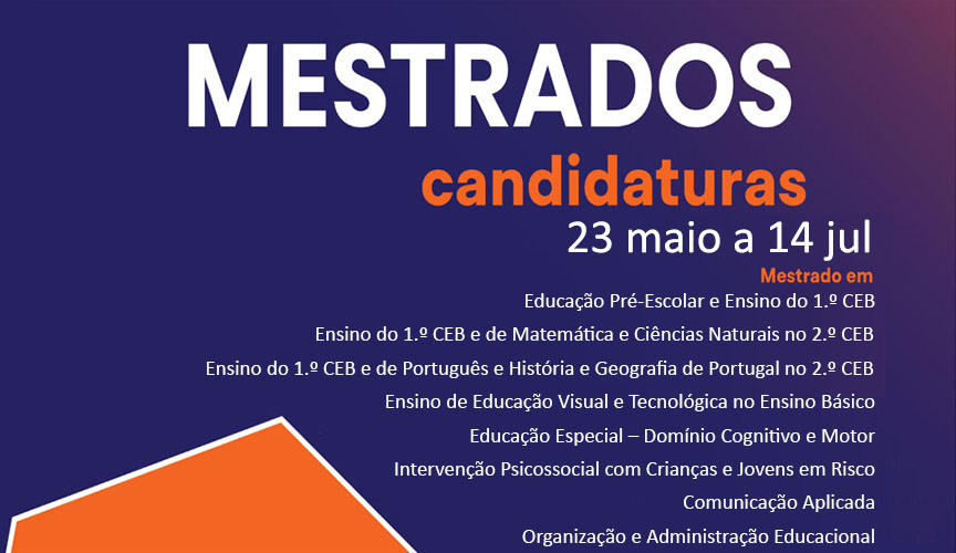 Candidaturas abertas a Mestrados